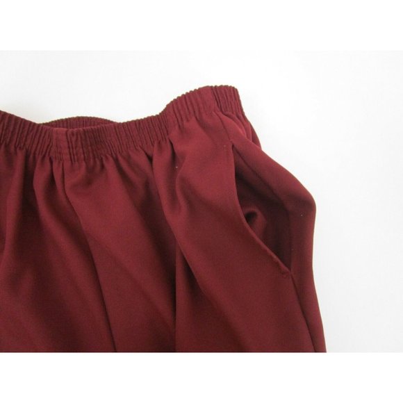 BonWorth Jacket Pants Top Size Petite M Career Casual Burgundy Red 3 Piece Set - Picture 11 of 11